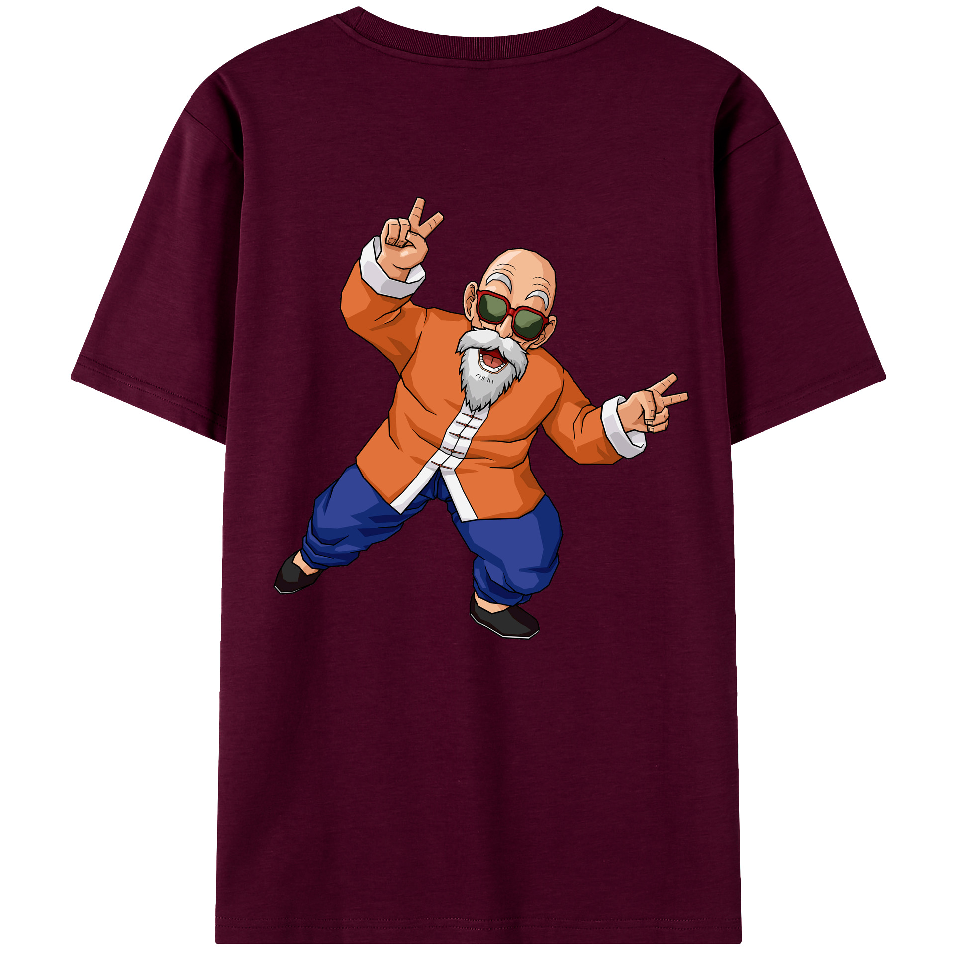（画像用） ドラゴンボール 亀仙人（かめせんにん） DRAGON BALL Master Roshi Kame Sennin レディース半袖Tシャツ(バックプリント)